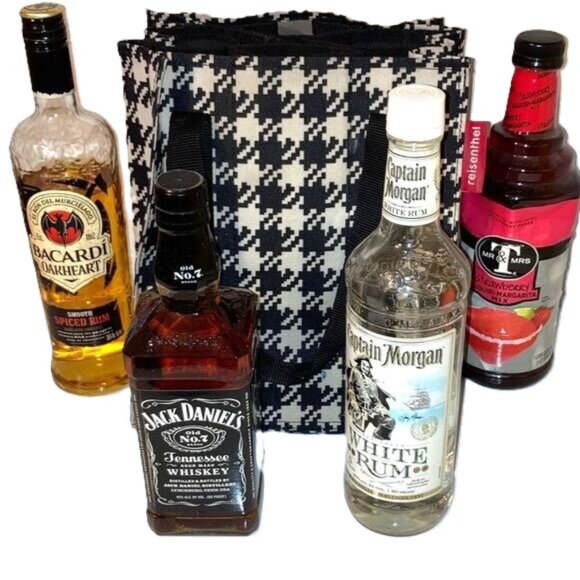 WINE BOTTLE Tote Bag Dividers and Handles Recycled Ecofriendly 9 x 9 x 10 inches - Picture 1 of 13